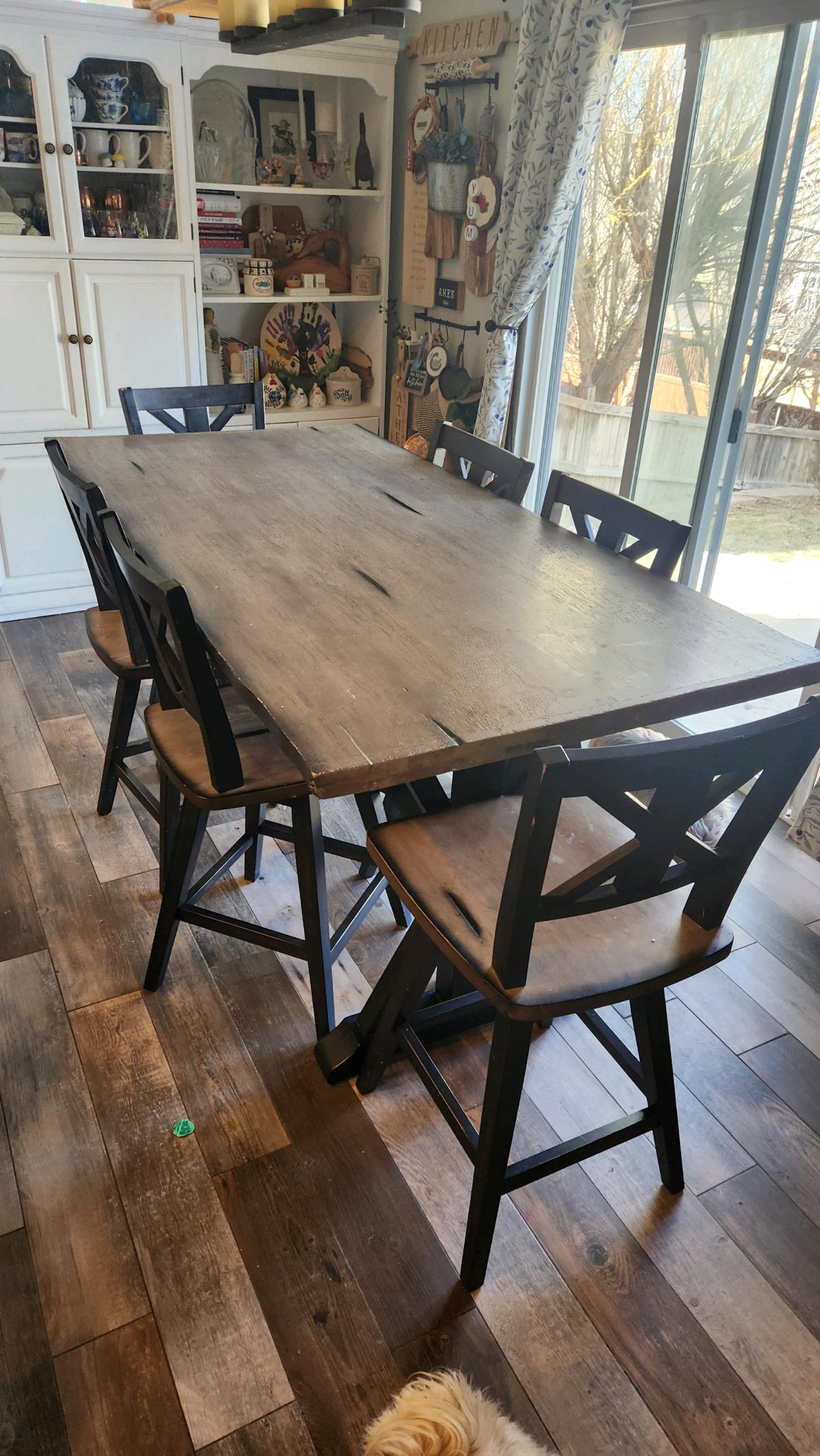 Rustic Modern Farmhouse Dining Set  Table 6 Chairs  Matching - Aurora, Colorado