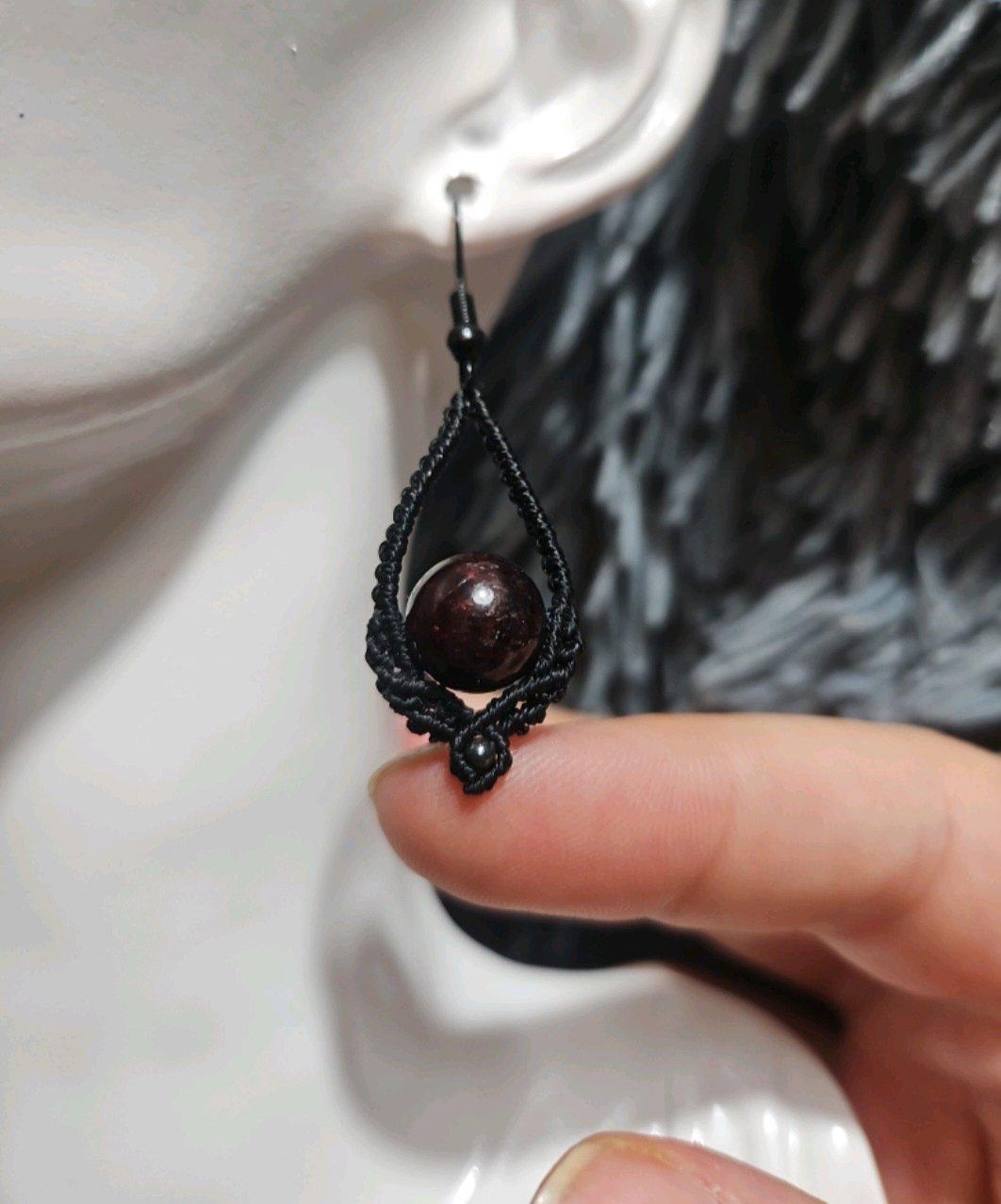 Handmade Garnet Earrings