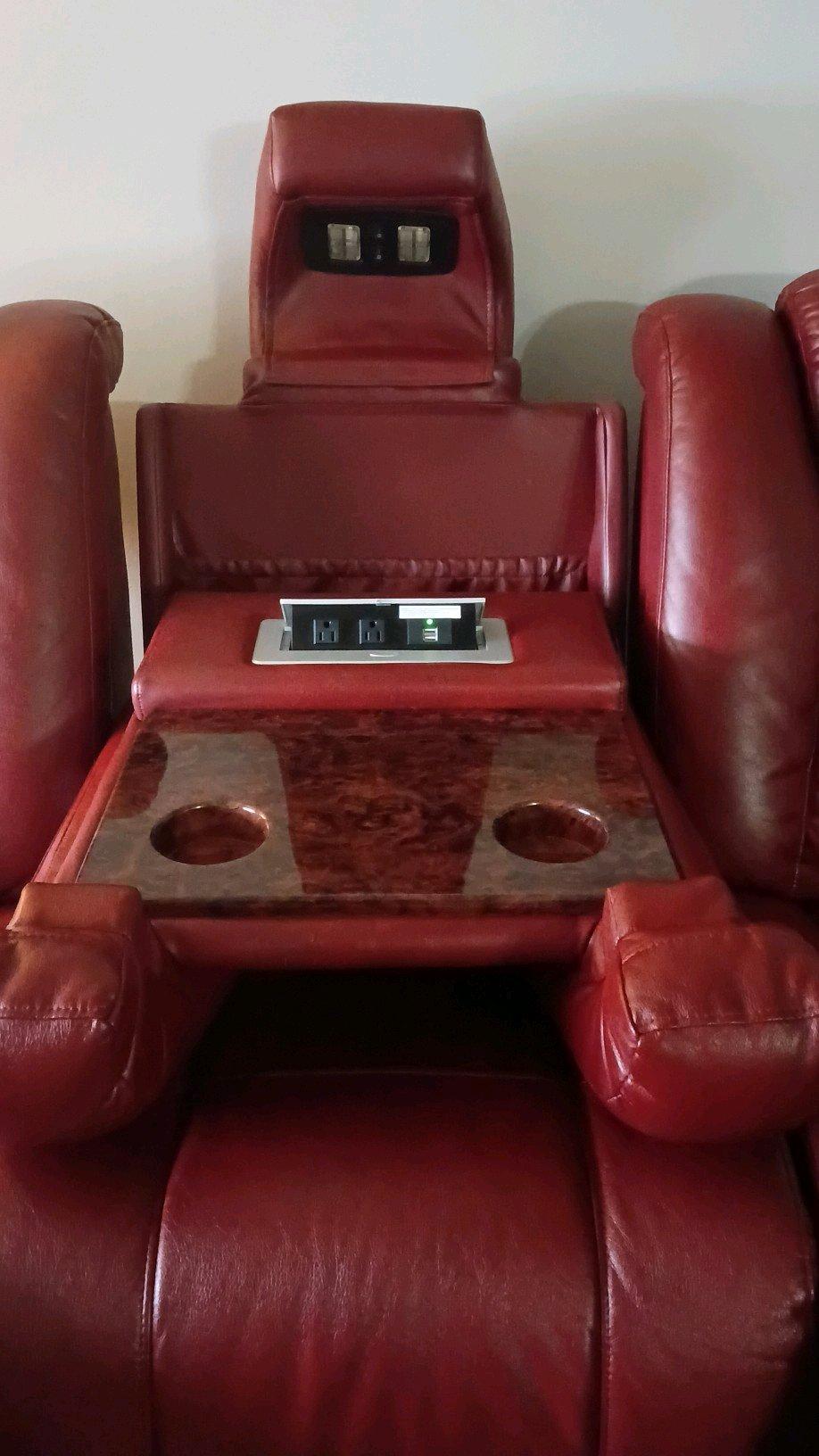 RTG Leather Recliner 3 Pcs Burgundy set - Newark, Delaware - FleaMarketBay