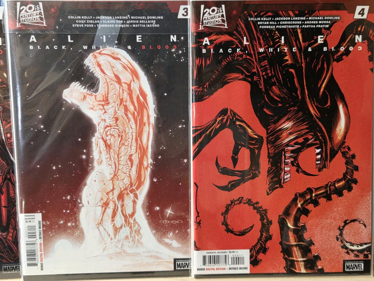 ALIEN BLACK WHITE  BLOOD Marvel Comics FULL SET 1 2 3 4 NM - Homewood, Illinois - FleaMarketBay