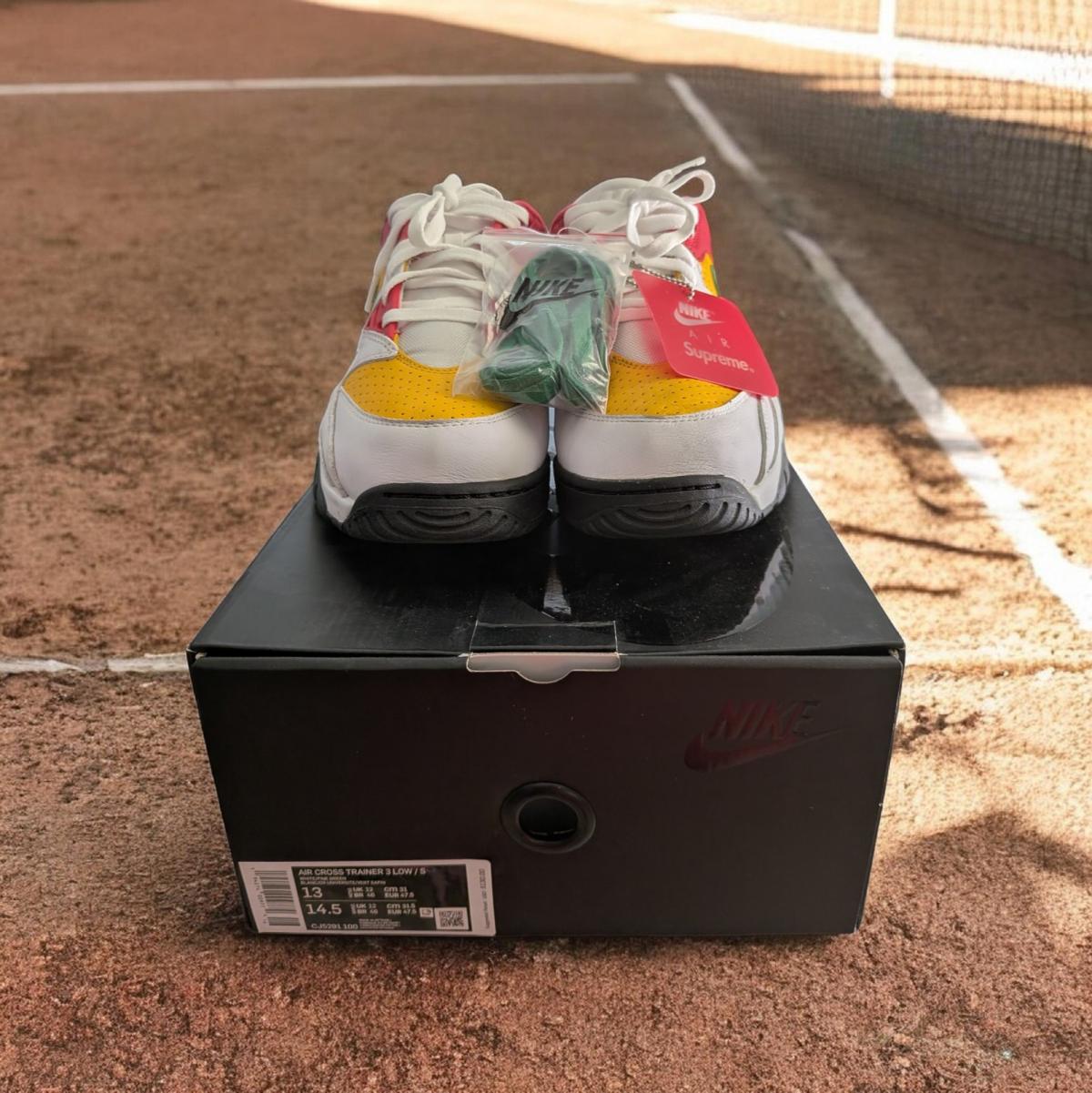 Nike Cross Trainer Low Supreme White Yellow Red Size 13 - Lake Elsinore, California - FleaMarketBay