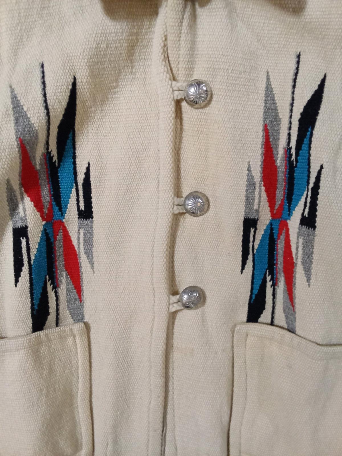 Rare 1940s Chimayo Wool SW Indian Blanket Jacket - Colorado Springs, Colorado - FleaMarketBay
