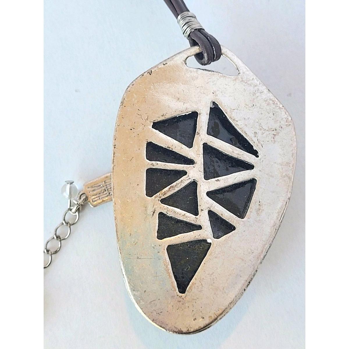 RLM Robert Lee Morrison Soho Abalone Pendant Corded Necklace - Fort Pierce, Florida - FleaMarketBay