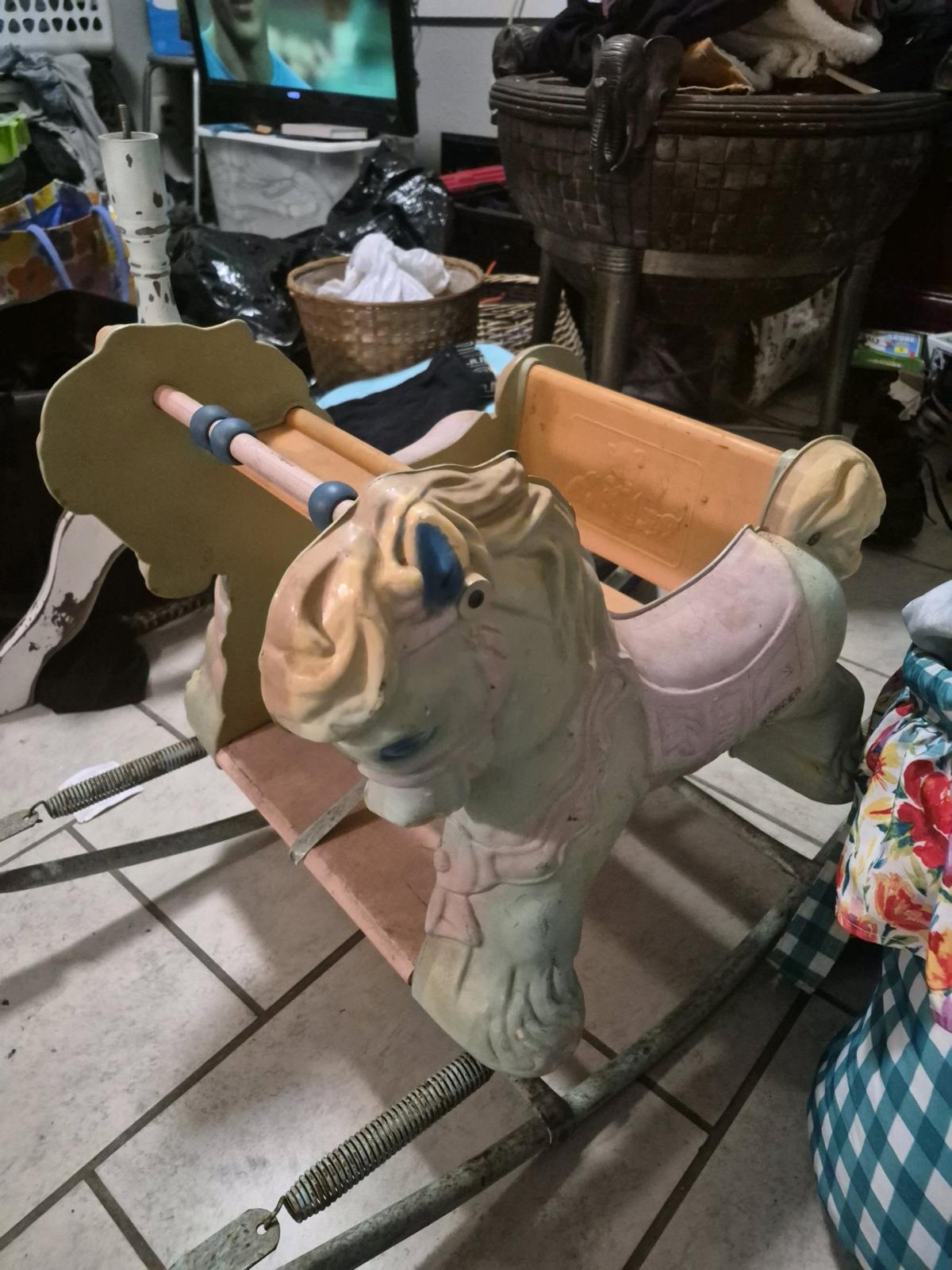 Vintage 1950s Wonder ShoFly Metal Toddler Rocking Horse Seat - Brunswick, Georgia - FleaMarketBay