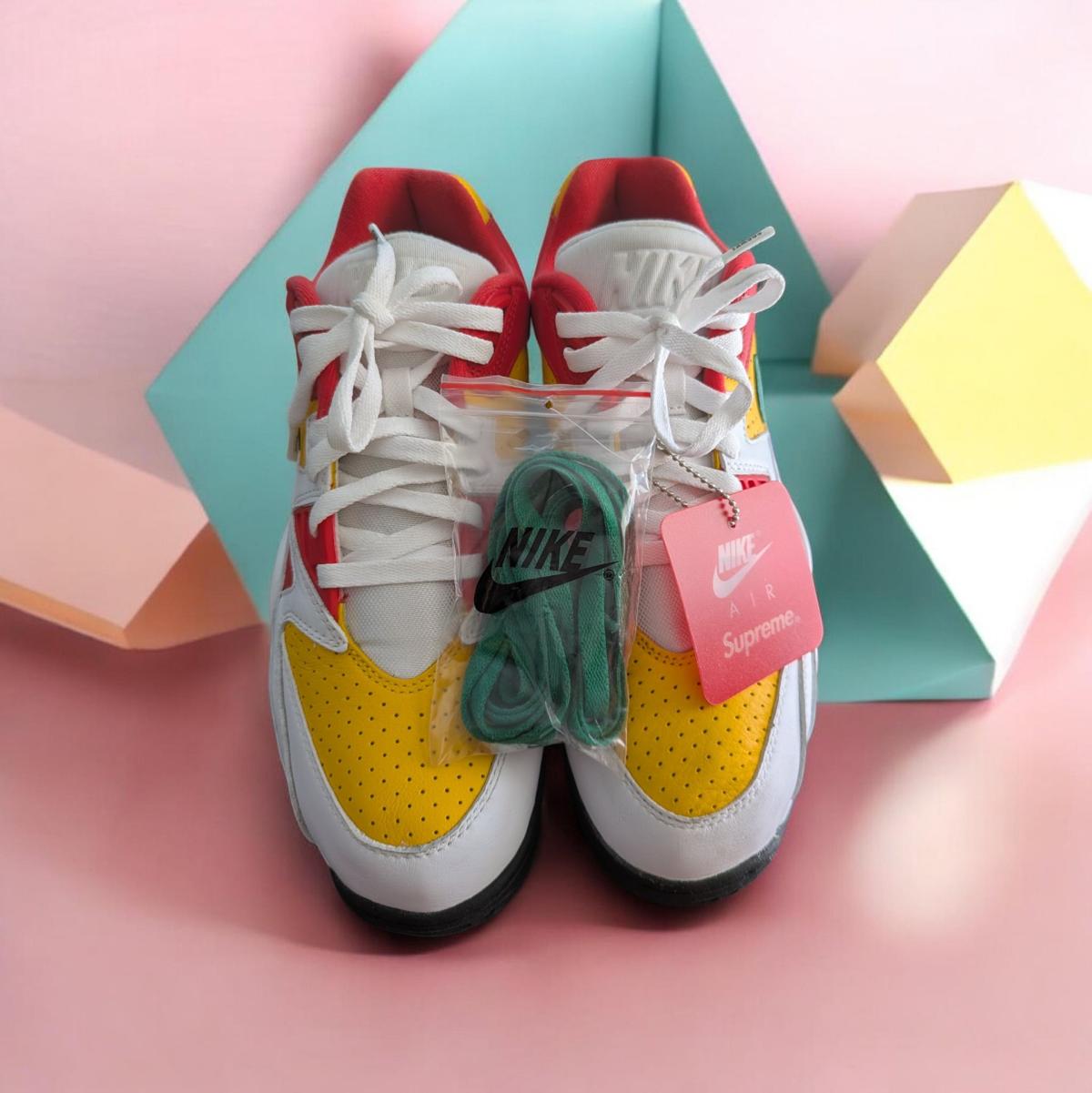 Nike Cross Trainer Low Supreme White Yellow Red Size 13 - Lake Elsinore, California - FleaMarketBay