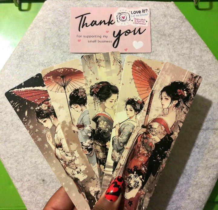 Handmade Japanese Geisha Bookmark Bundle Set of 5 - Monroeville, Alabama - FleaMarketBay