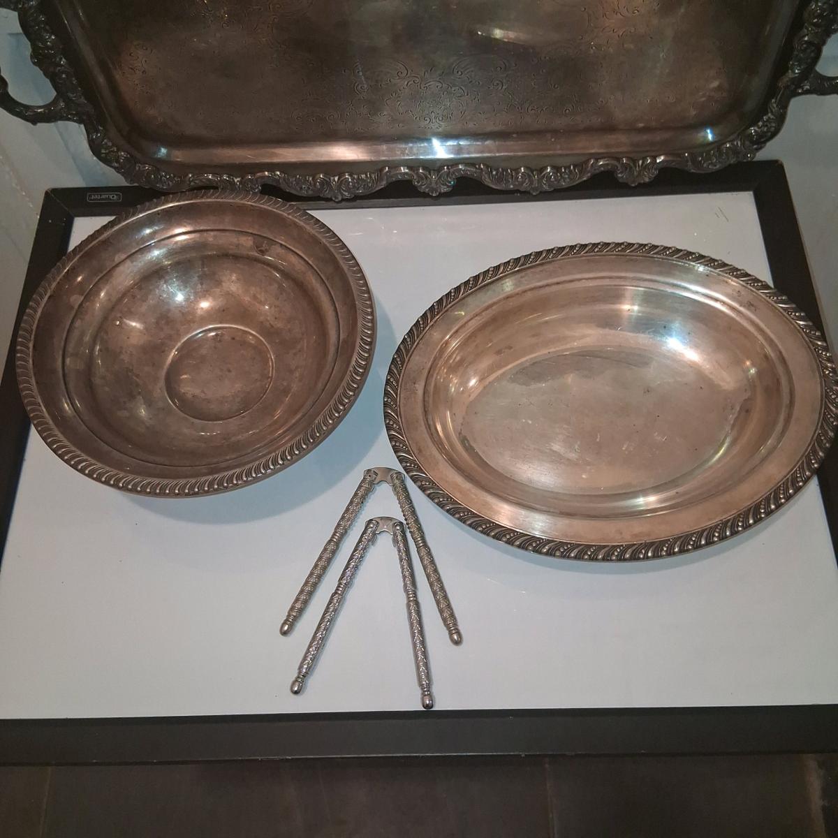 Gleaming Vintage Silverplate Entertaining Bundle  Poole Old - Philadelphia, Pennsylvania - FleaMarketBay