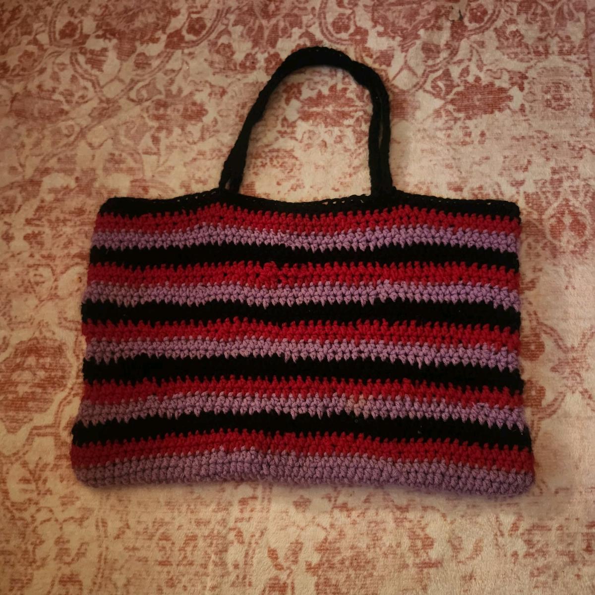 striped crochet totebag - Alexandria, Virginia