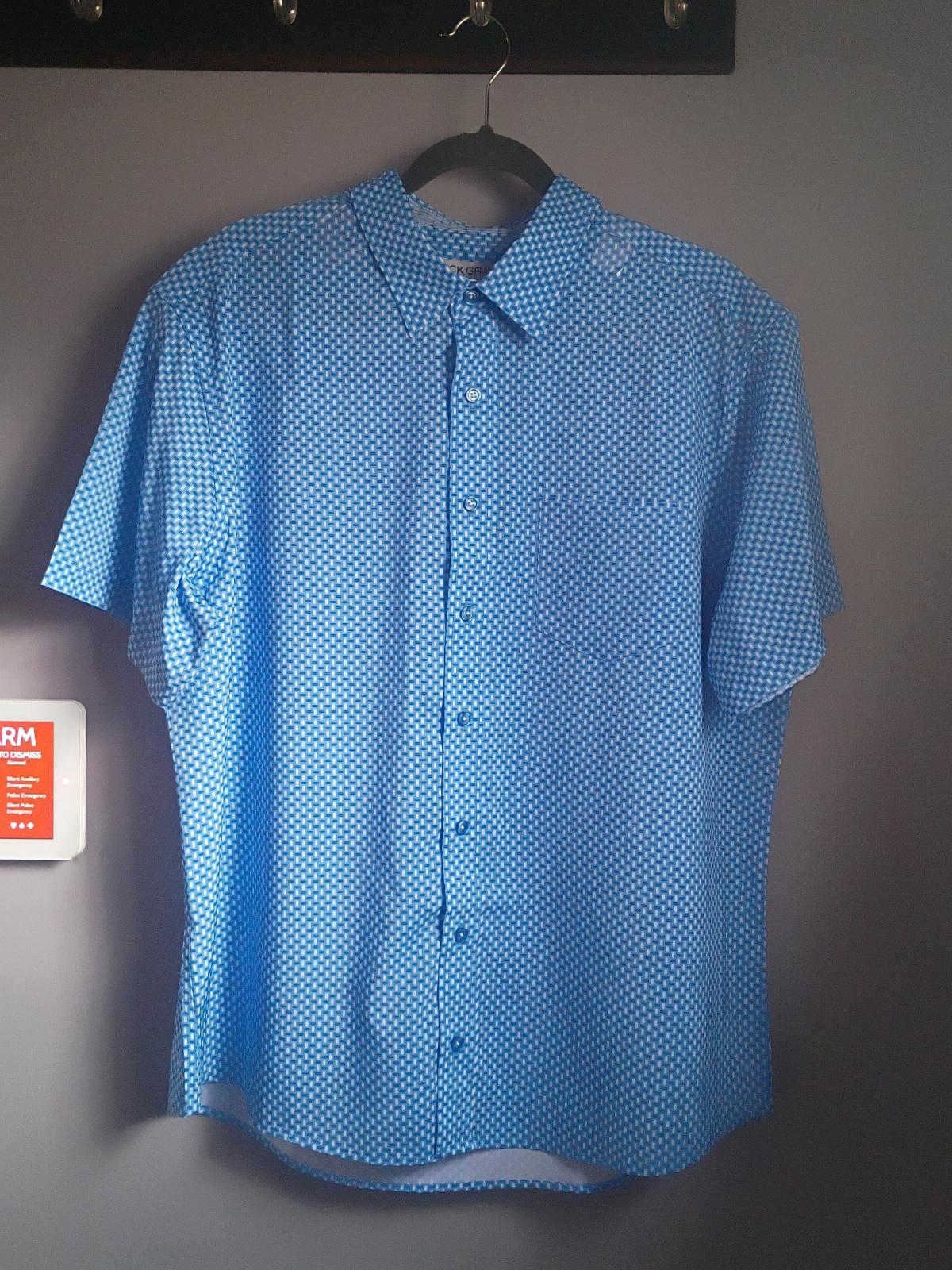 Nick Graham Mens Short Sleeve Light Blue Small - Cleveland, Ohio - FleaMarketBay