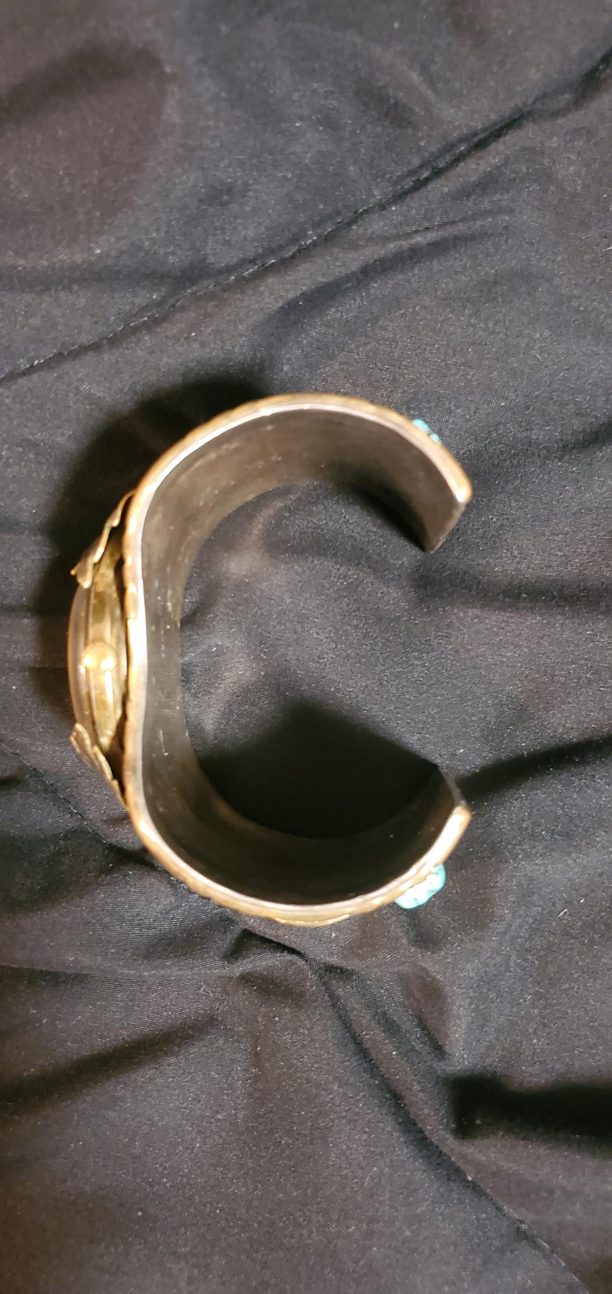 1970s Navajostyle 12KGF Leaf Watch Cuff - Lebanon, Kentucky - FleaMarketBay