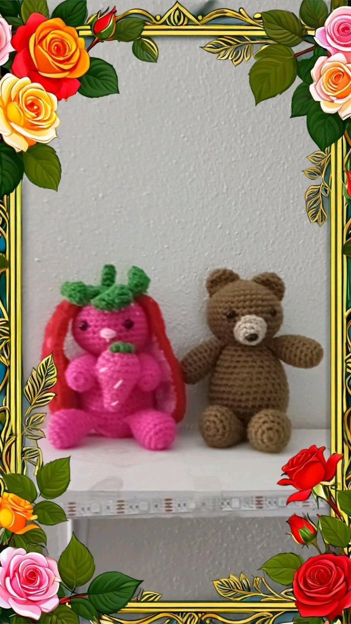 strawberry Bunny and teddy bear - Corpus Christi, Texas - FleaMarketBay