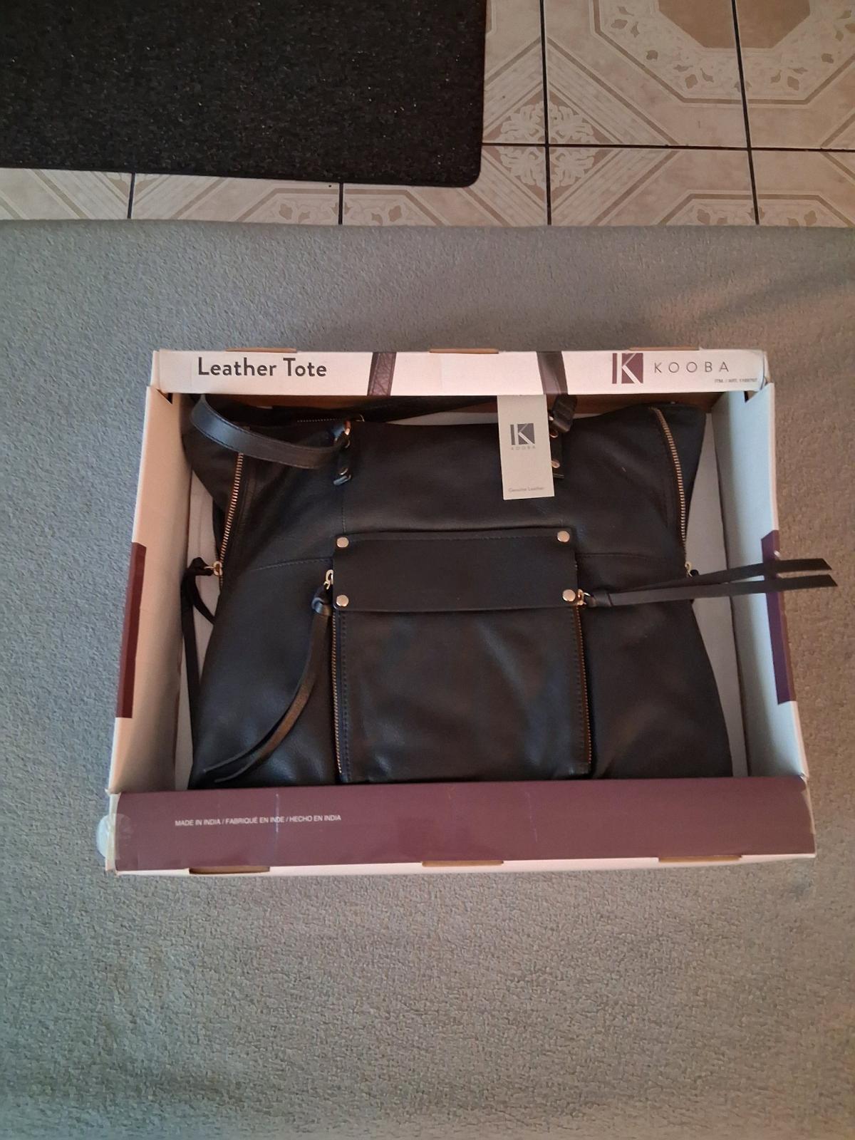 Kooba 12 Inch Black Leather Tote Bag Purse - North Hollywood, California - FleaMarketBay