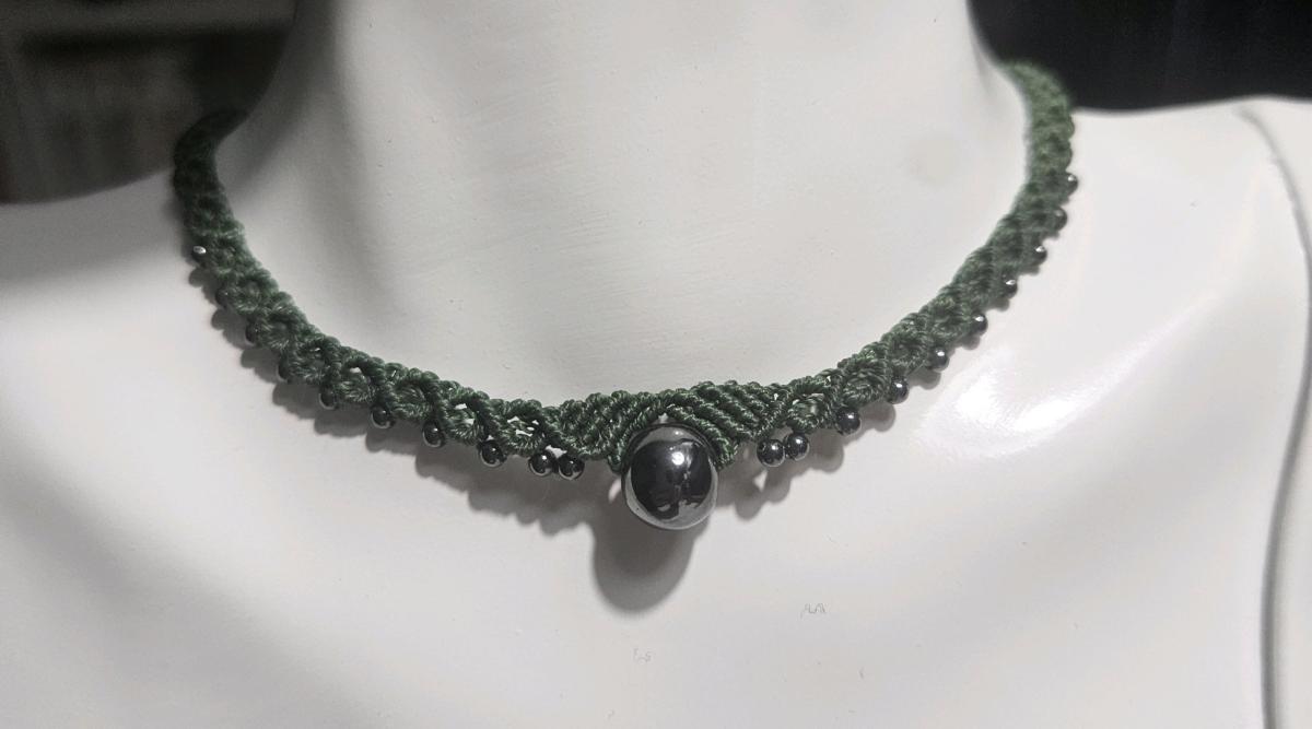 Handmade Hematite Choker