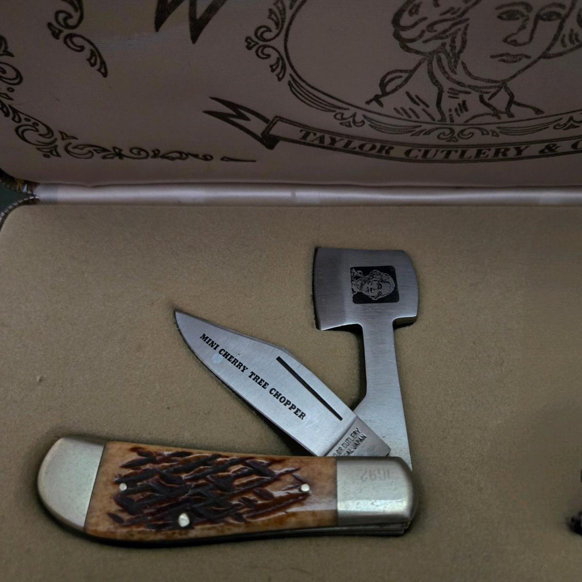 George washington Mini Cherry tree choppers knife set - Warren, Ohio - FleaMarketBay