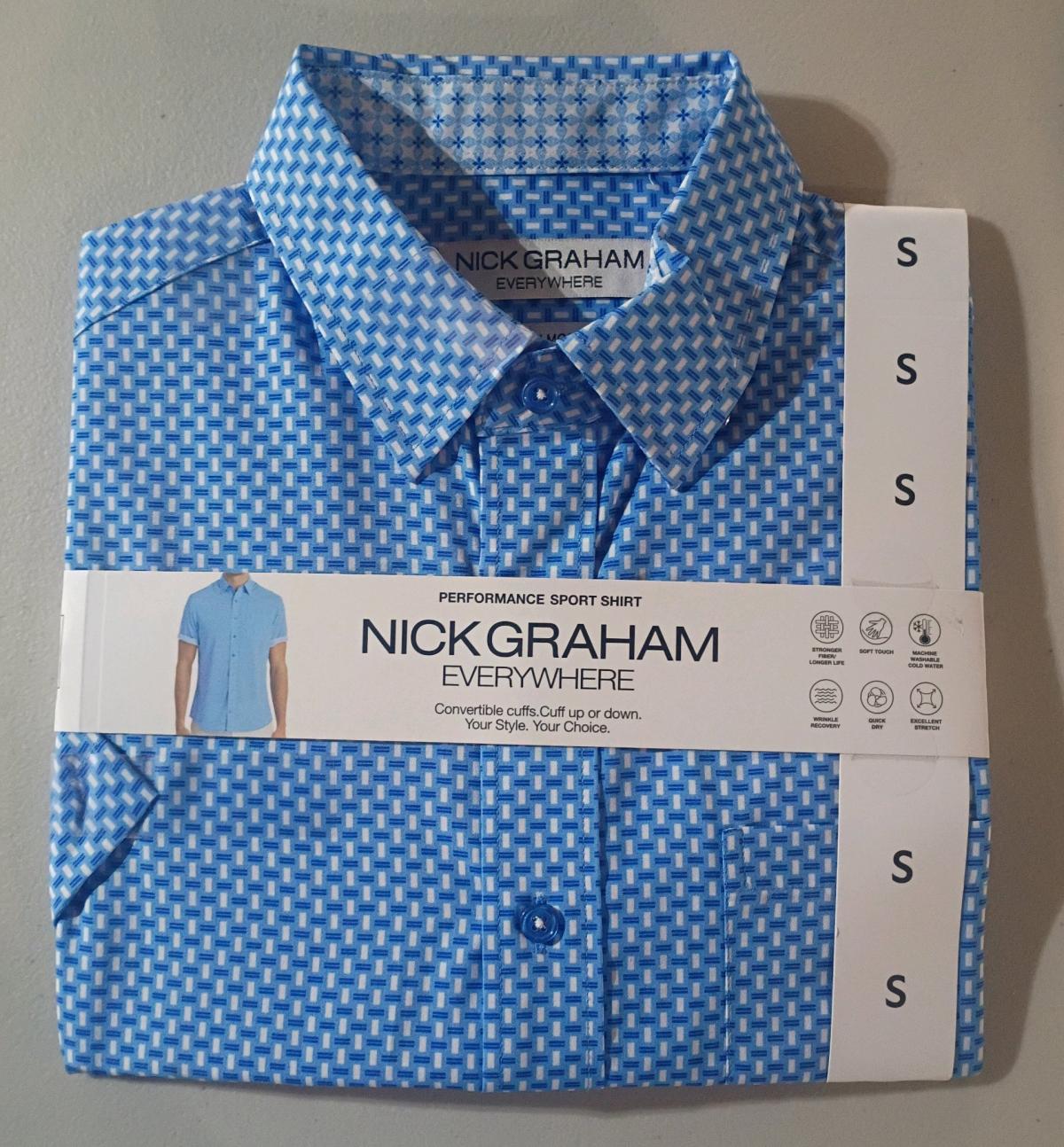 Nick Graham Mens Short Sleeve Light Blue Small