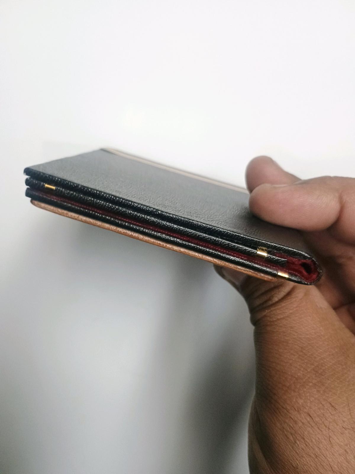 A 1970s Hippie Girl Fold Over Mirror Compact Faux Leather - Turlock, California - FleaMarketBay