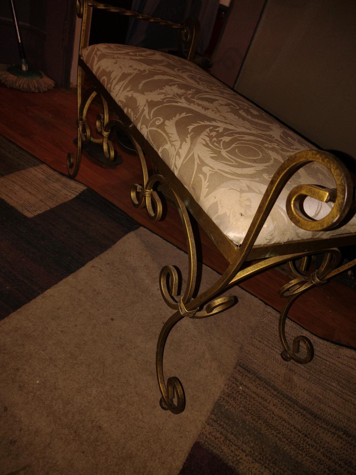 antique wrought iron vanity bench - Greenville, South Carolina - FleaMarketBay