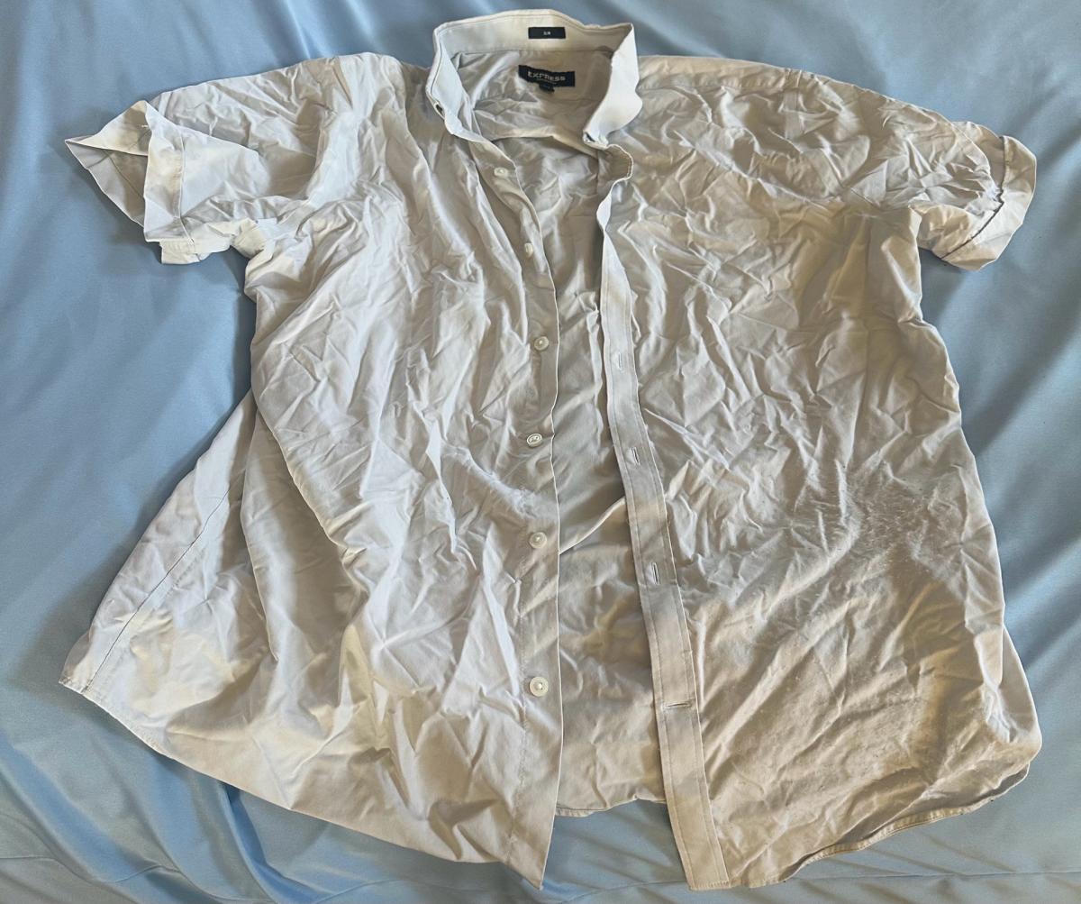 Express Shirt Mens Large Performance Slim Fit Casual Button - Garden Grove, California - FleaMarketBay