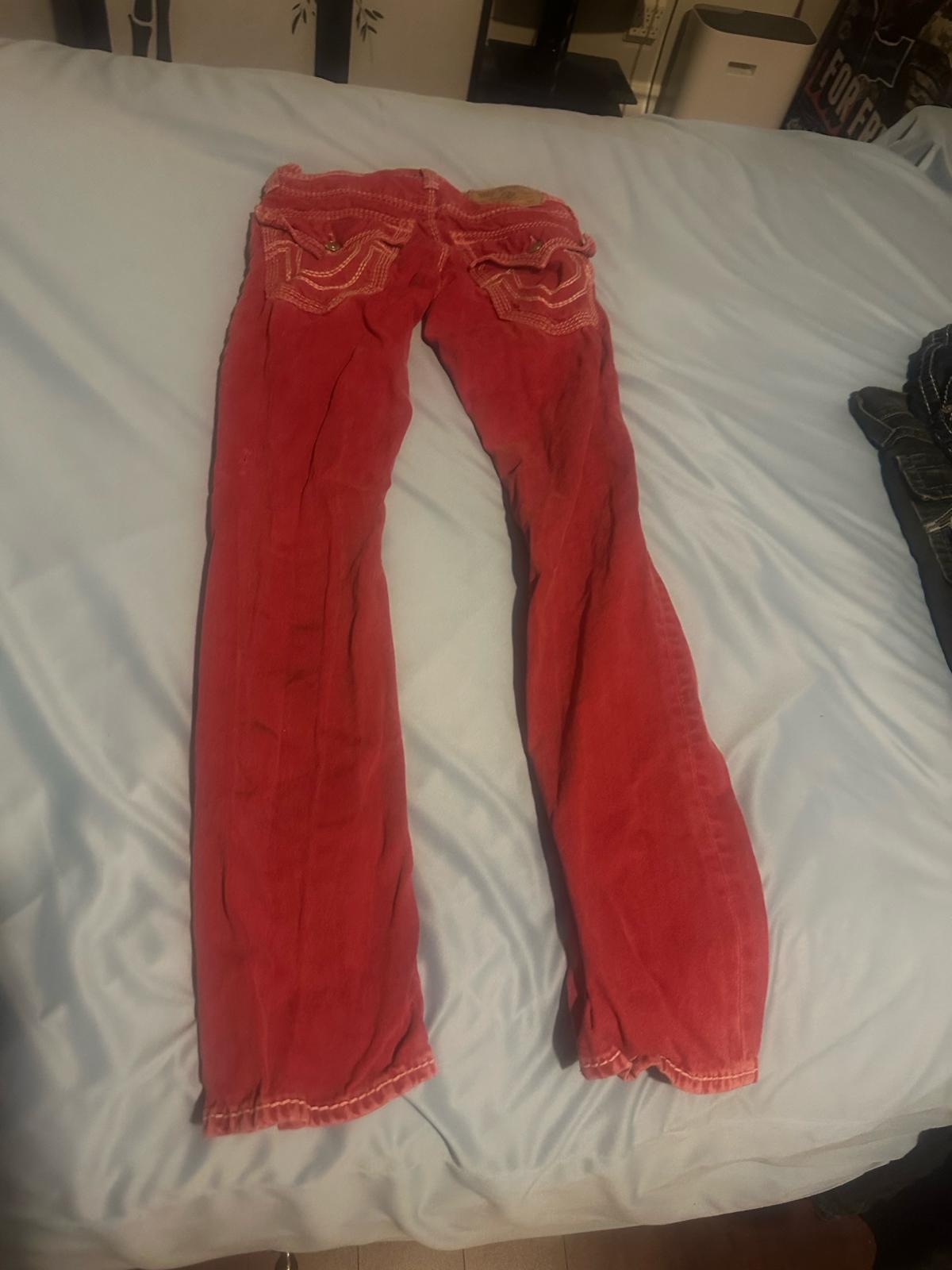 True Religion men red jeans size 28 - Garden Grove, California - FleaMarketBay