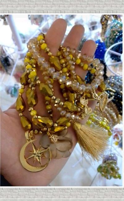 Crystal Beaded Semanario Bracelet set