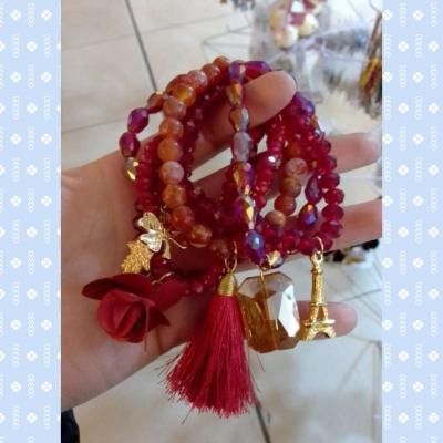 Crystal Beaded Semanario Bracelet set