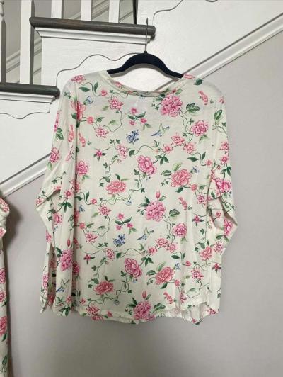 Carole Hochman full Sleeve Top and Wide Leg Crop Pant Sleep - Thumbnail 3