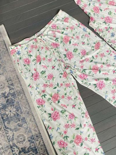 Carole Hochman full Sleeve Top and Wide Leg Crop Pant Sleep - Thumbnail 5