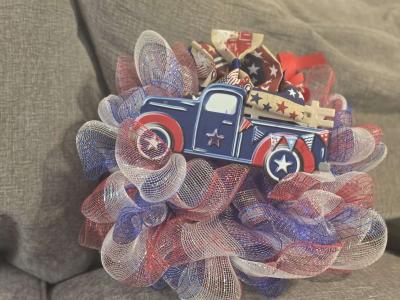 mini mesh wreath 4th of July - Thumbnail 5