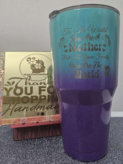 30oz Brand New Laser Engraved Mom Insulated Tumbler - Thumbnail 5