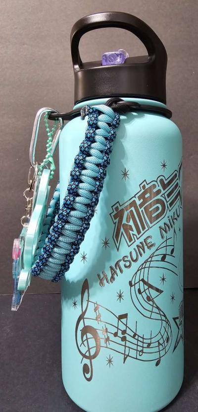 32oz new Laser Engraved Insulated Water Bottle Hatsune Miku - Thumbnail 2