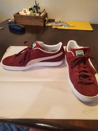 Burgandy Suede Puma vintage - Thumbnail 5