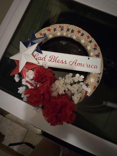 God Bless America wreath decor - Thumbnail 2