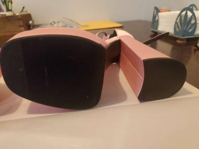 Pink stacked heels size 5 - Thumbnail 3