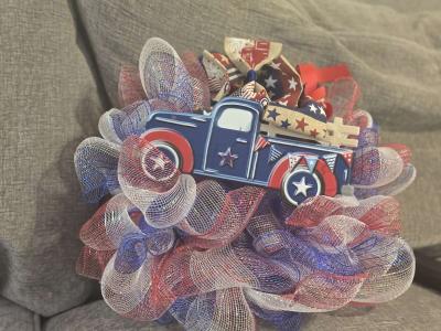 mini mesh wreath 4th of July - Thumbnail 6