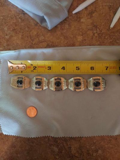 stamped onyx panel bracelet - Thumbnail 5