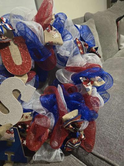 4th of julydoor wreath USA - Thumbnail 3