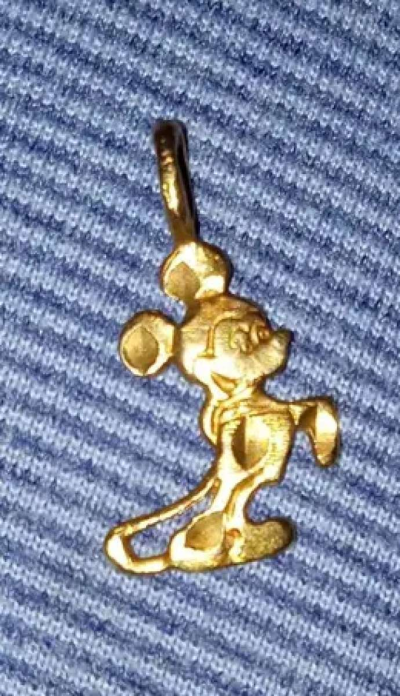 14k mickey mouse pendant - Thumbnail 2