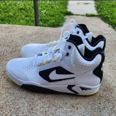 Nike Air Flight Lite MidWhite Lemon Black White SIZE 13 - Thumbnail 5