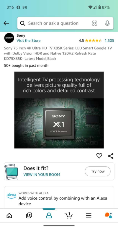 Sony 75 in TV - Thumbnail 2