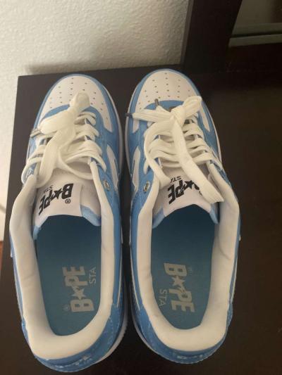 A Bathing Ape Bape Sta Low Blue White - Thumbnail 4