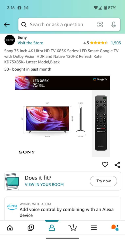 Sony 75 in TV - Thumbnail 5