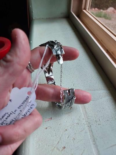 costume whiting  davis genuine hematite cabachon - Thumbnail 4