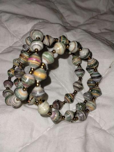 Beautiful beaded wrap around bracelet - Thumbnail 4