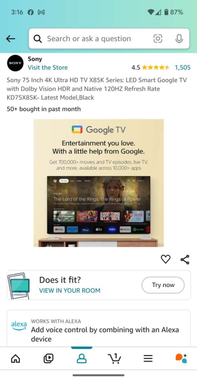 Sony 75 in TV - Thumbnail 4