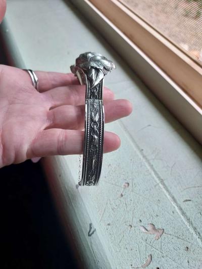 costume whiting  davis genuine hematite cabachon - Thumbnail 5