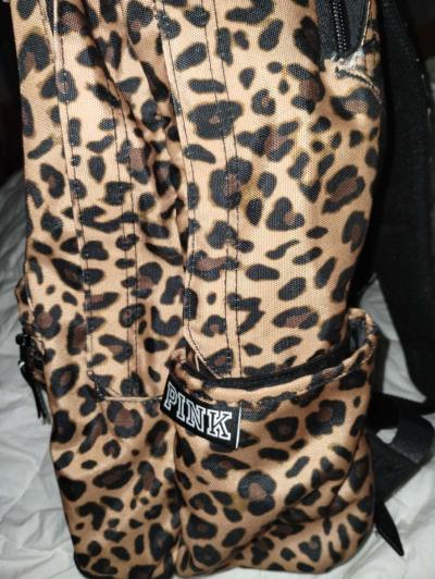 Pink by Victoria Secret leopard print campus backpack - Thumbnail 5