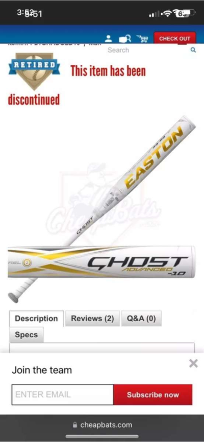 Easton Ghost Advanced Gold Fastpitch Softball Bat - Thumbnail 6