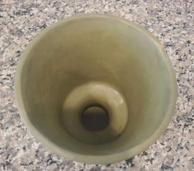 Vintage Green Floraline McCoy Footed Vase - Thumbnail 2