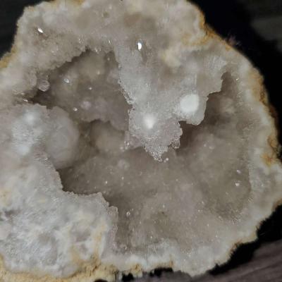 sparkling clear quartz geode - Thumbnail 2