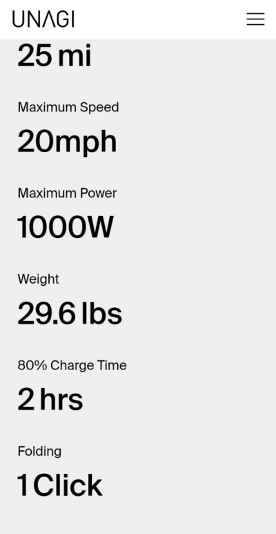 Unagi Electric Scooter - Thumbnail 4